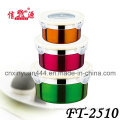 3PCS Stainless Steel Colorful Storage Bowl (FT-2510)